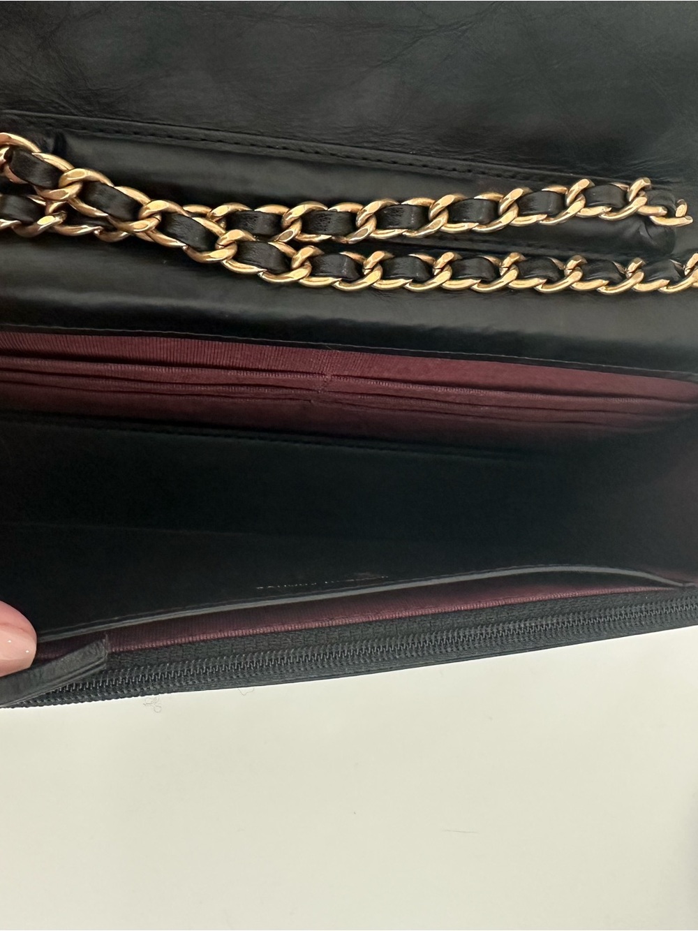 CHANEL Vintage Wallet On A Chain WOC in Black - Picture 9 of 16